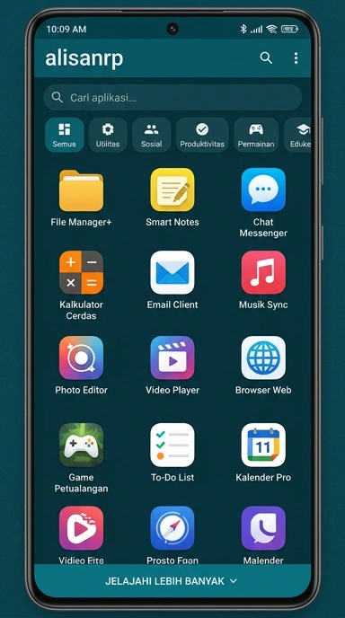 Tampilan katalog aplikasi alisanrp
