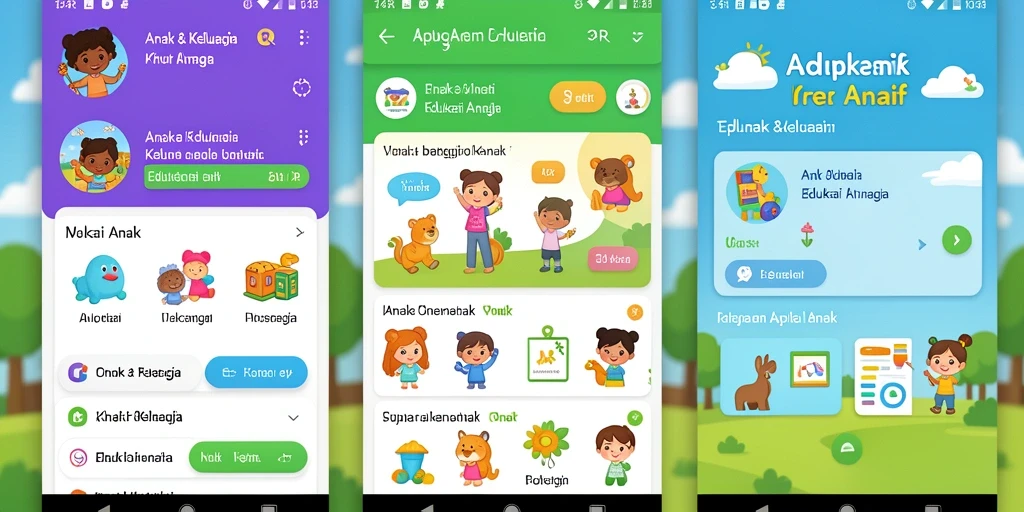 Tampilan interaktif dari aplikasi Edukasi Anak 34R.