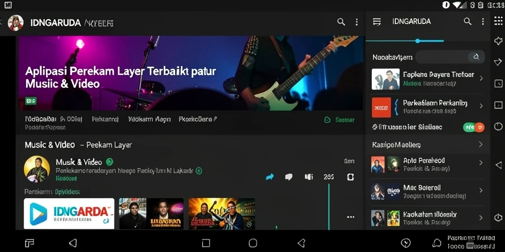 Tampilan utama aplikasi IDNGARUDA dengan fitur perekam layar.
